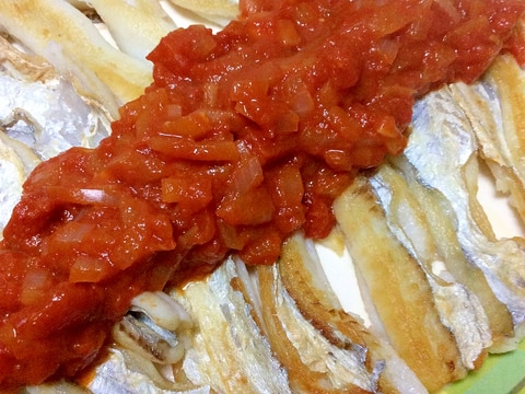 太刀魚焼きトマトソース